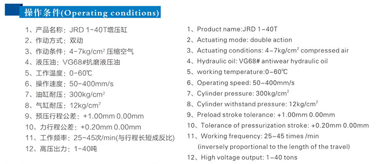 JRD總行程及力行程可調91视频免费入口缸操作條件